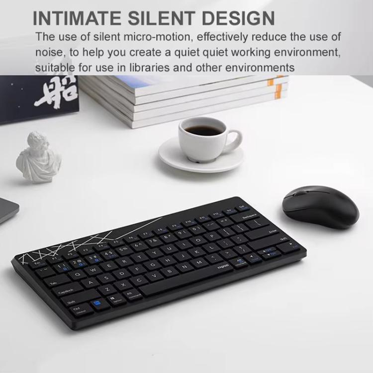 Rapoo 8000GT Bluetooth / 2.4G Wireless Keyboard Mice Set Laptop Tablet Cell Phone Keyboard And Mouse