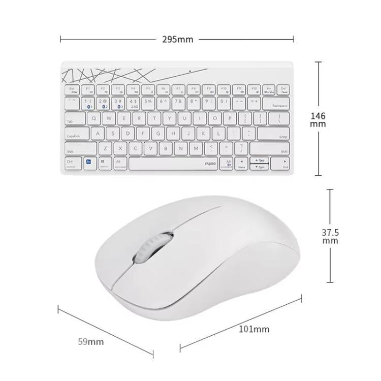 Rapoo 8000GT Bluetooth / 2.4G Wireless Keyboard Mice Set Laptop Tablet Cell Phone Keyboard And Mouse