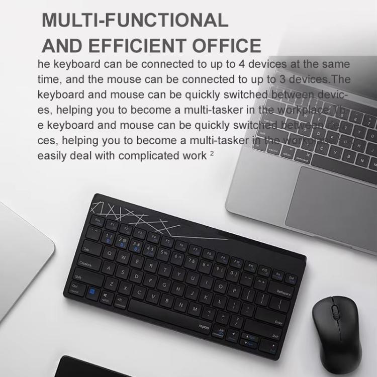 Rapoo 8000GT Bluetooth / 2.4G Wireless Keyboard Mice Set Laptop Tablet Cell Phone Keyboard And Mouse