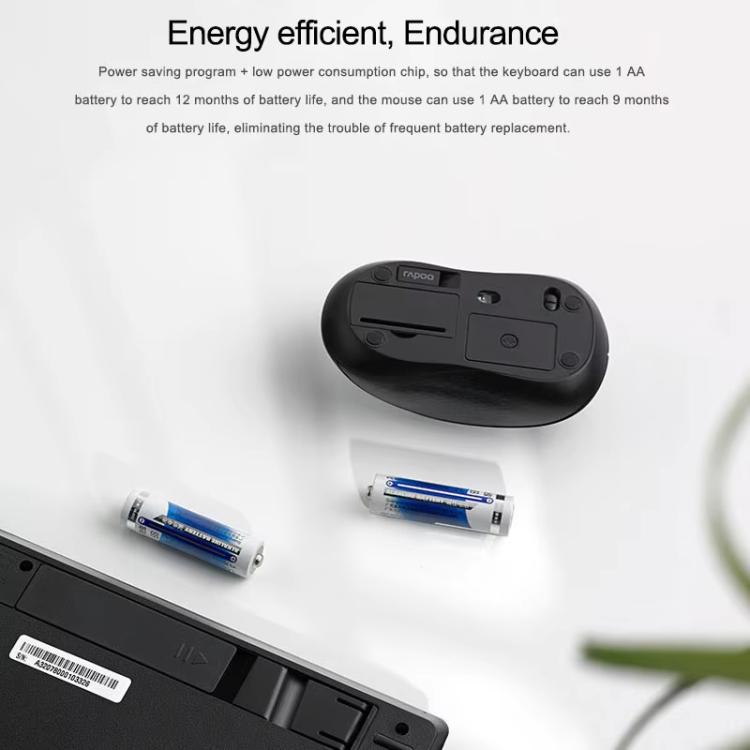 Rapoo 8000GT Bluetooth / 2.4G Wireless Keyboard Mice Set Laptop Tablet Cell Phone Keyboard And Mouse