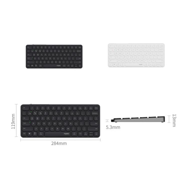 Rapoo E9050L Tri-mode Bluetooth Wireless Keyboard Silent Laptop Keyboard