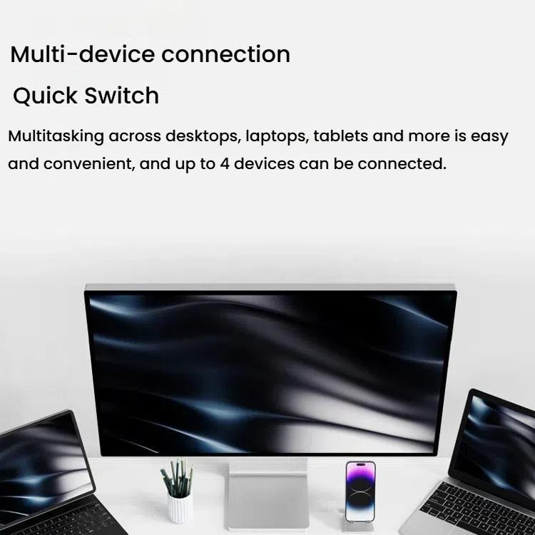 Rapoo E9050L Tri-mode Bluetooth Wireless Keyboard Silent Laptop Keyboard
