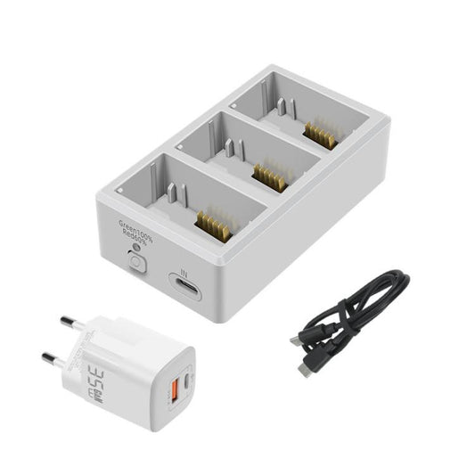 YX 3-Way Battery Charger For DJI Mini 4 Pro/Mini 3/Mini 3 Pro Charging Hub, 35W EU Plug, Without Pulg, 35W US Plug