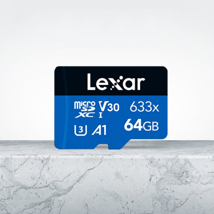 Lexar 633x 64GB High-speed Driving Recorder Dedicated Mobile Phone Memory Card DVR TF Card, 64GB