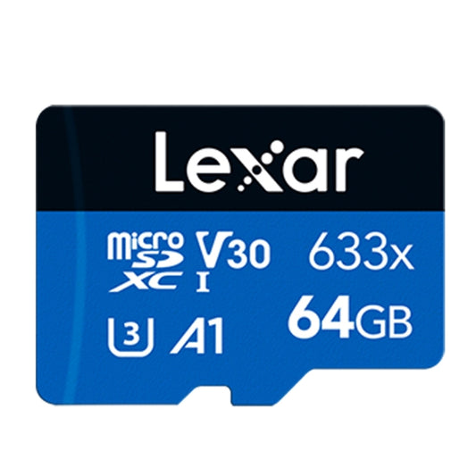 Lexar 633x 64GB High-speed Driving Recorder Dedicated Mobile Phone Memory Card DVR TF Card, 64GB