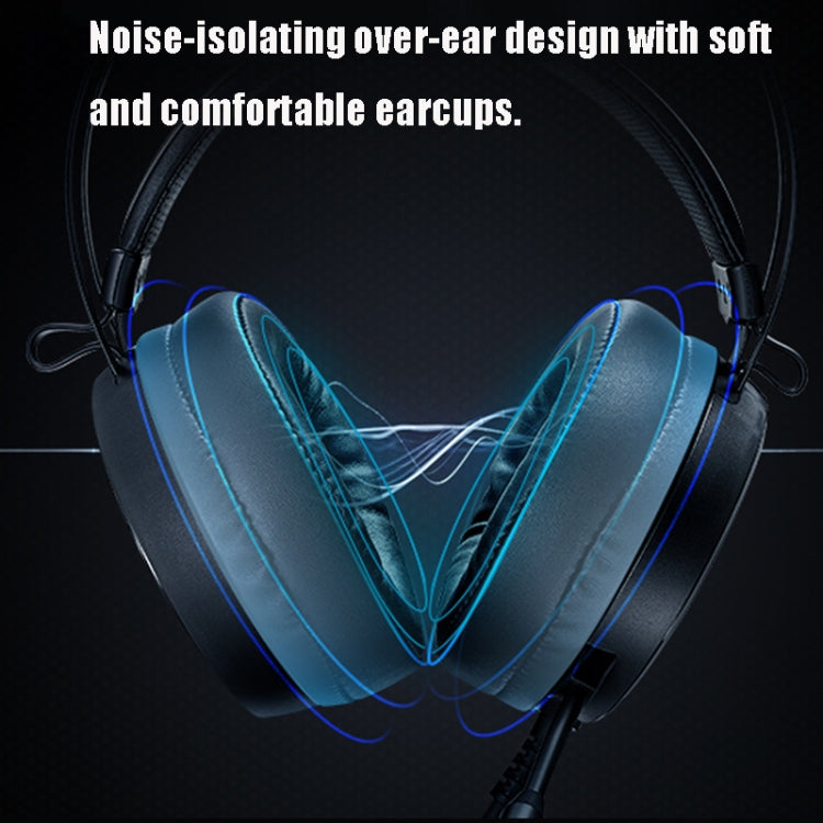 Rapoo VH500C Desktop Computer 7.1 Channel RGB Luminous Game Headset with Short Microphone, Cable Length: 2.2m, with Short Microphone