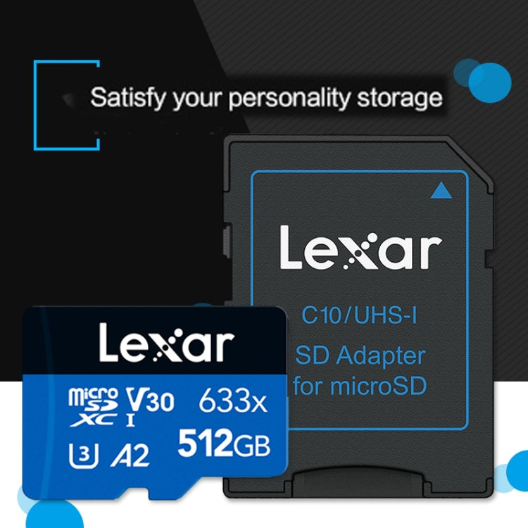 Lexar 633x 512GB High-speed Flash Memory Card Sports Camera Mobile Phone TF Car Driving Recorder Memory Card, 512GB