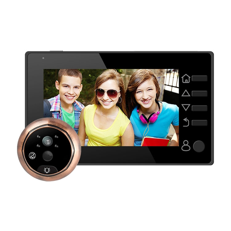 M4300D 4.3 inch TFT Color Display Screen 3.0MP Security Camera Video Smart Doorbell, Support TF Card (32GB Max) & Night Vision & Motion Detection, M4300D Black, M4300D