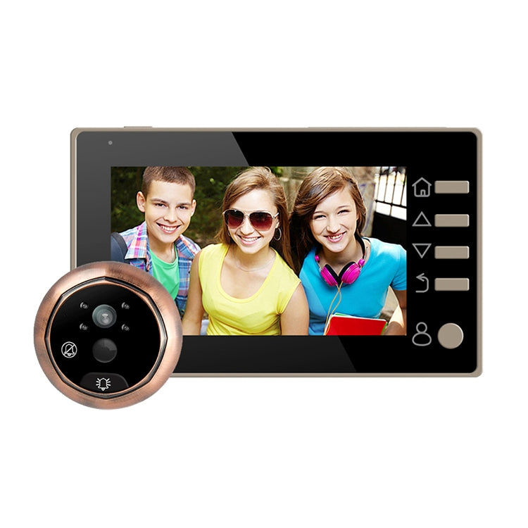 M4300D 4.3 inch TFT Color Display Screen 3.0MP Security Camera Video Smart Doorbell, Support TF Card (32GB Max) & Night Vision & Motion Detection, M4300D Black, M4300D