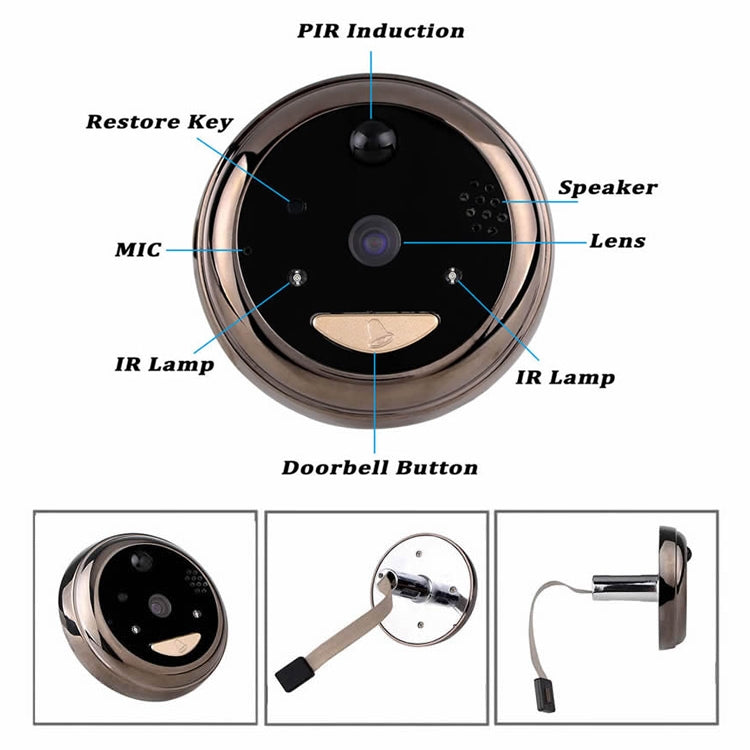 MA5 2.8 inch OLED Display Screen 1.0MP Security Camera Smart WiFi Video Doorbell, Support TF Card (32GB Max), MA5