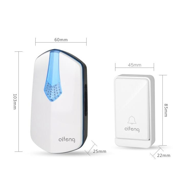 AITENG V026J Wireless Batteryless WIFI Doorbell, EU Plug, WD0045A, WD0045B, WD0045C