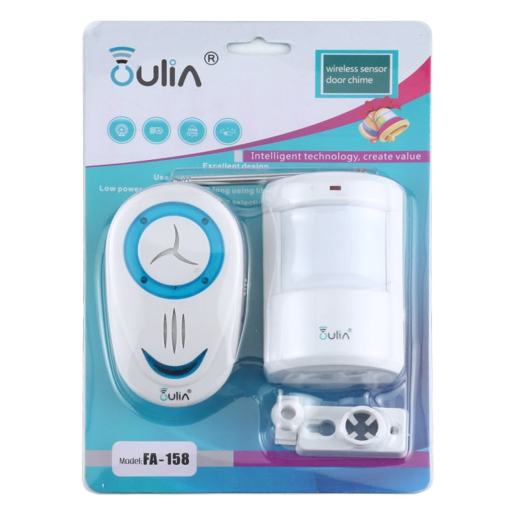 OULIA 220V Wireless Sensor Door Chime Electro Guard Watch, US Plug, US Plug