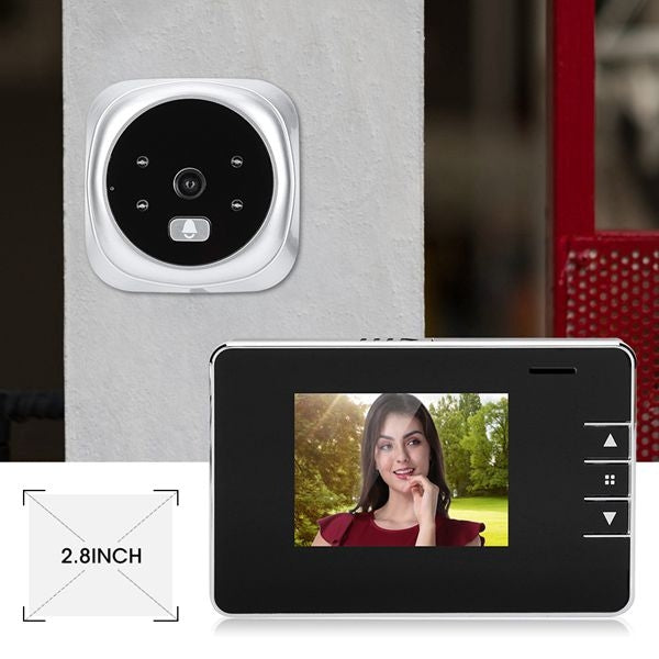 2.8Y 2.8 inch Screen 0.3MP Security Camera Peephole Viewer Digital Peephole Door Bell, 2.8Y