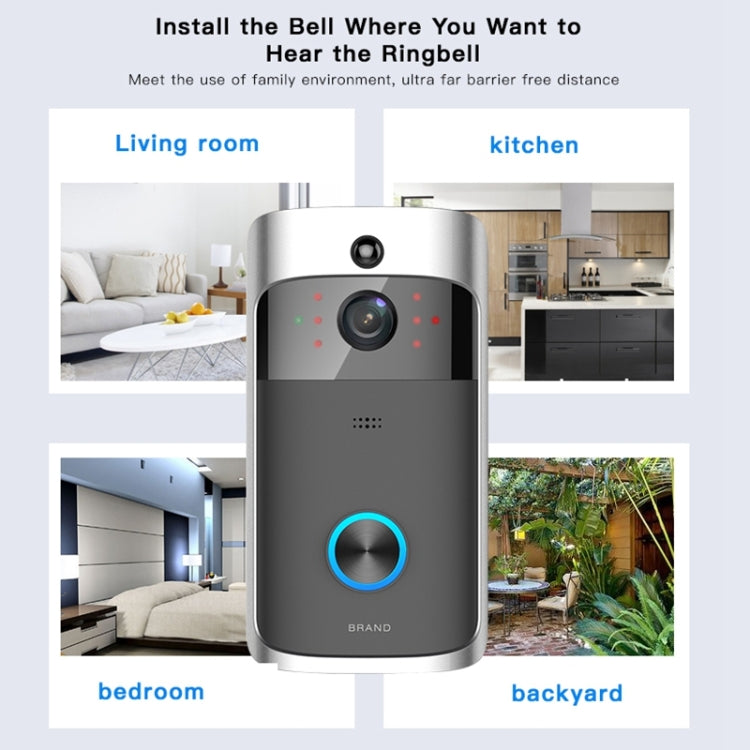 M3 720P Smart WIFI Ultra Low Power Video Visual Doorbell,Support Mobile Phone Remote Monitoring & Night Vision, Without Ding Dong Version