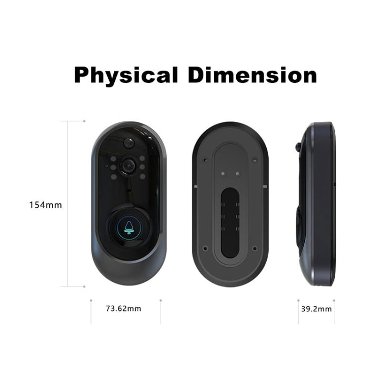 M108 720P 6400mAh Smart WIFI Video Visual Doorbell,Support Phone Remote Monitoring & Real-time Voice Intercom, M108