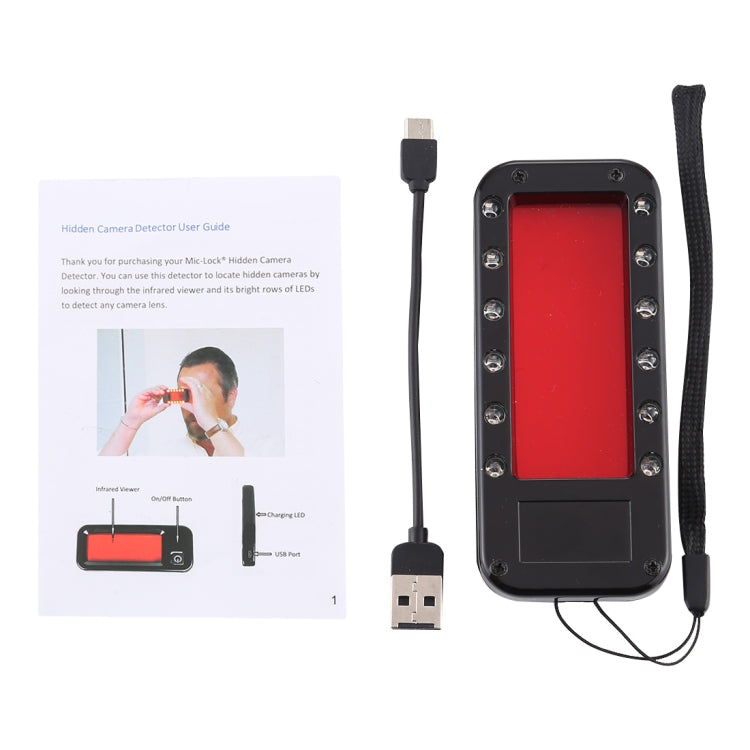 Rectangular Shape Lens Search Scanning Detector with Infrared Light & Lanyard