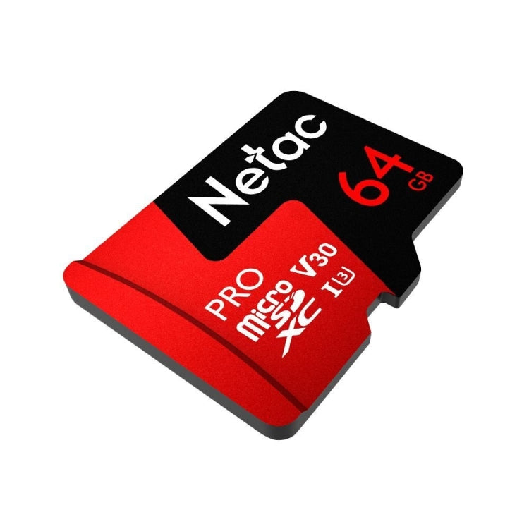 Netac P500 PRO 64GB U3 Speed Level Automobile Data Recorder Monitor Camera Memory Card TF Card, 64GB