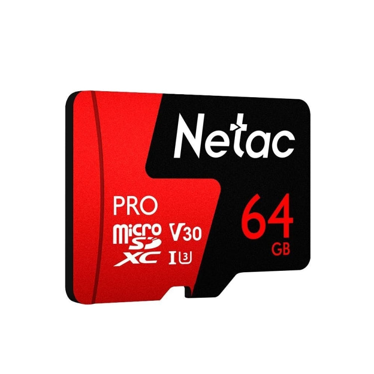 Netac P500 PRO 64GB U3 Speed Level Automobile Data Recorder Monitor Camera Memory Card TF Card, 64GB